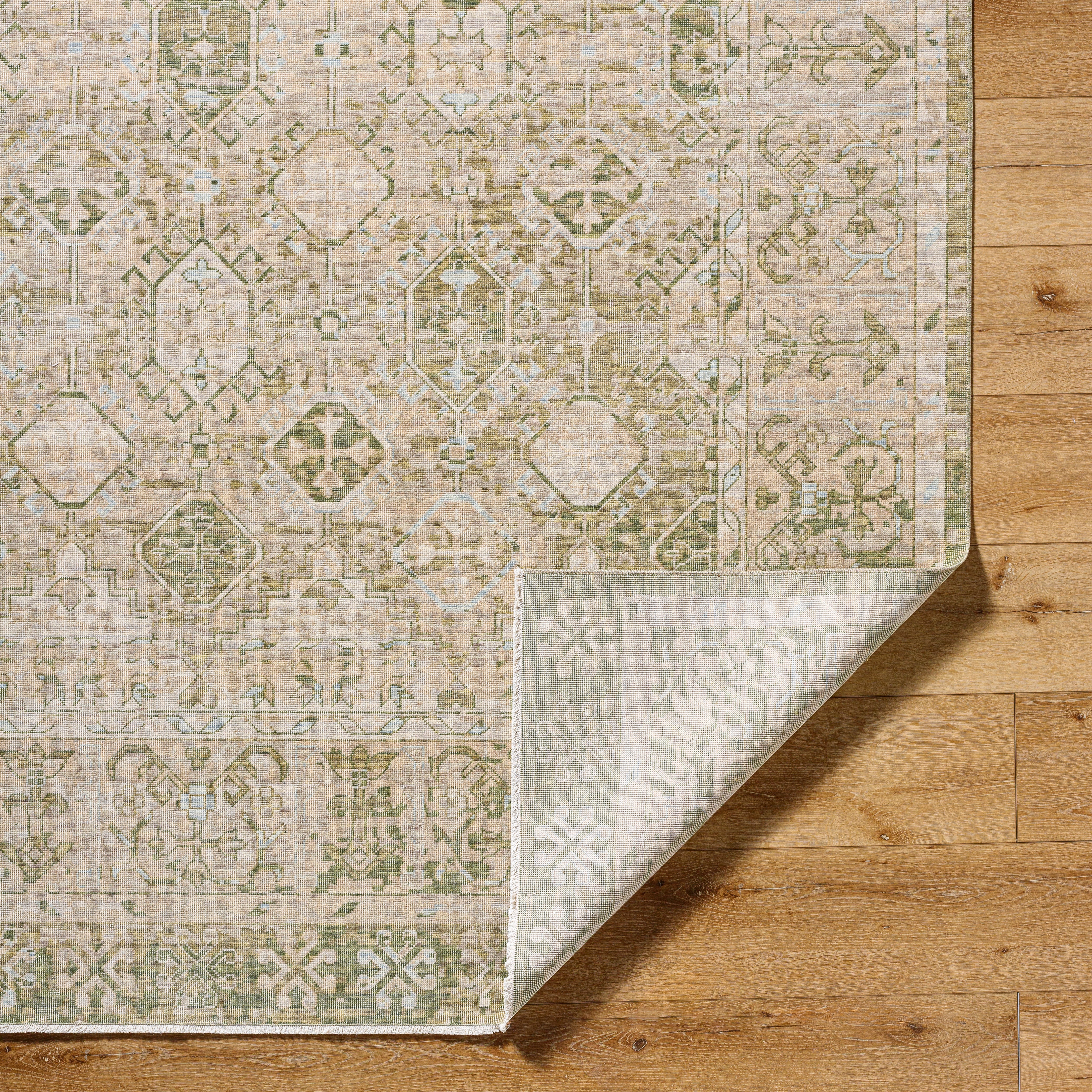 Elegantly Soft Olive Hand Crafted Wool Area Rug