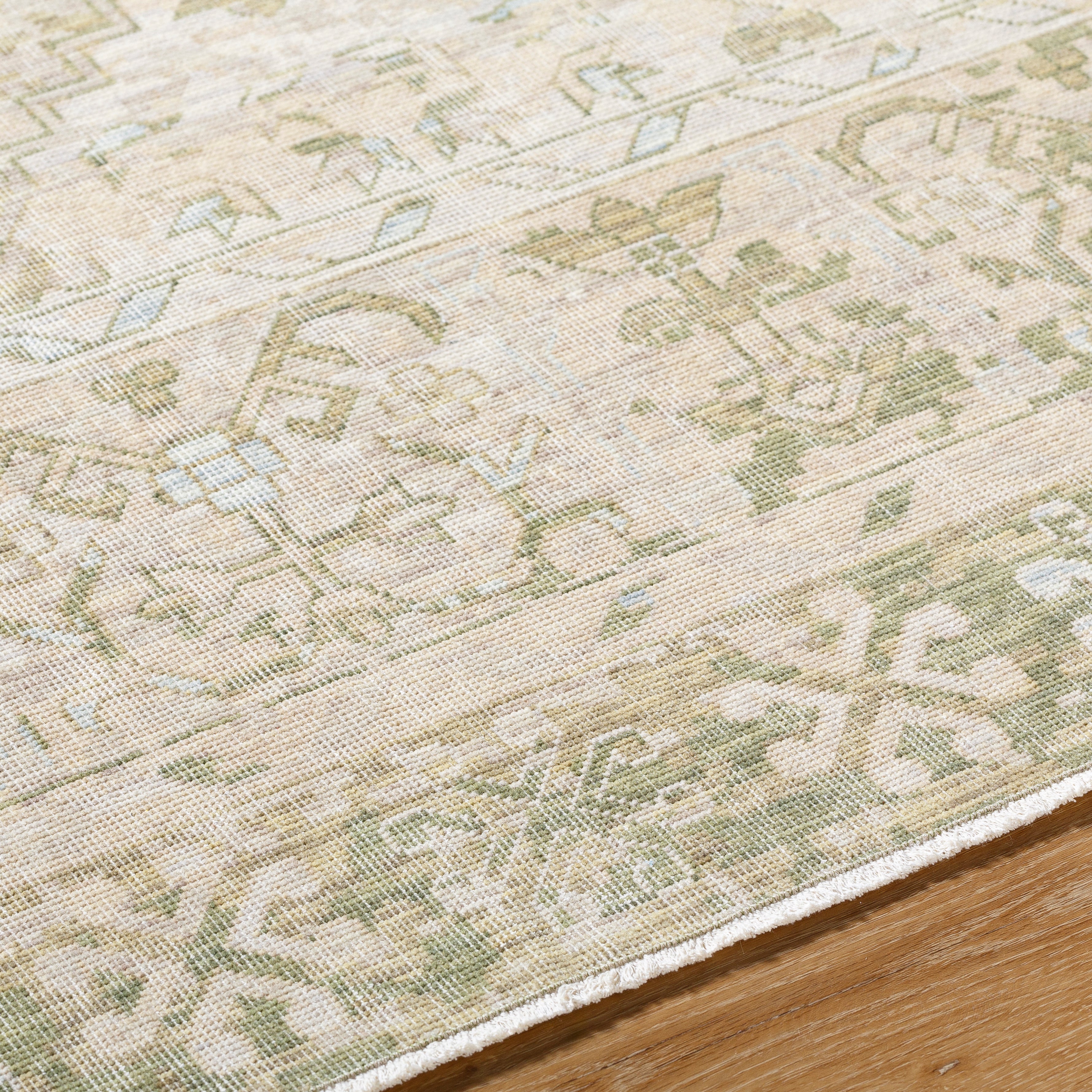 Elegantly Soft Olive Hand Crafted Wool Area Rug