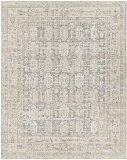 Delicate Tan Hand Crafted Wool Area Rug