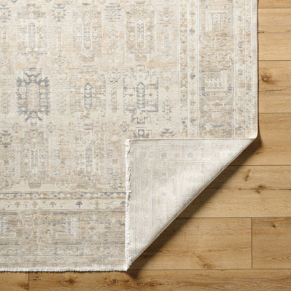 Graceful  Ivory Hand Crafted Wool Area Rug