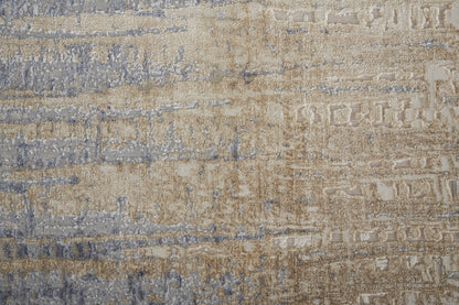 Laina Transitional Gradient & Ombre - Tan/Brown/Blue Area Rug