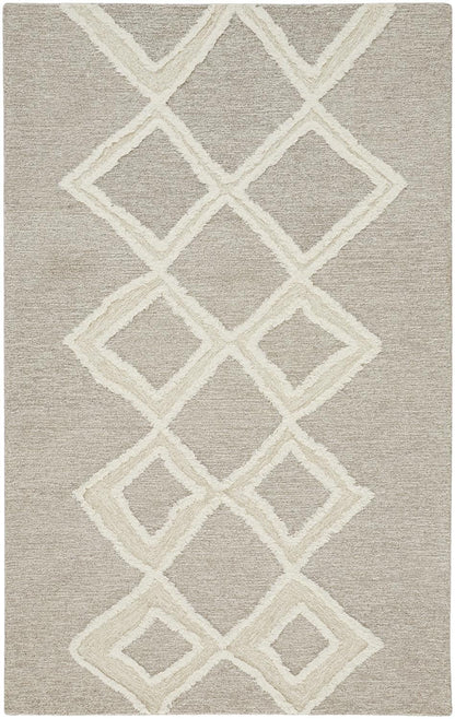 Anica Transitional Geometric - Gray/Ivory Area Rug