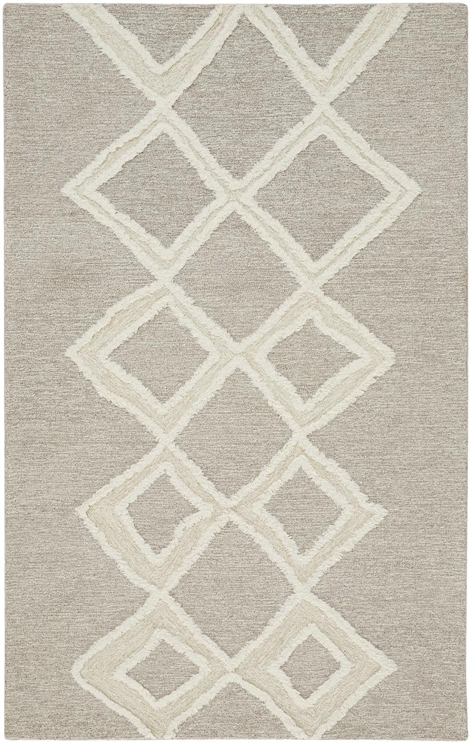 Anica Transitional Geometric - Gray/Ivory Area Rug