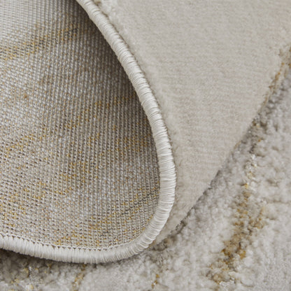 Aura Modern Abstract - Ivory/Taupe/Gold Area Rug