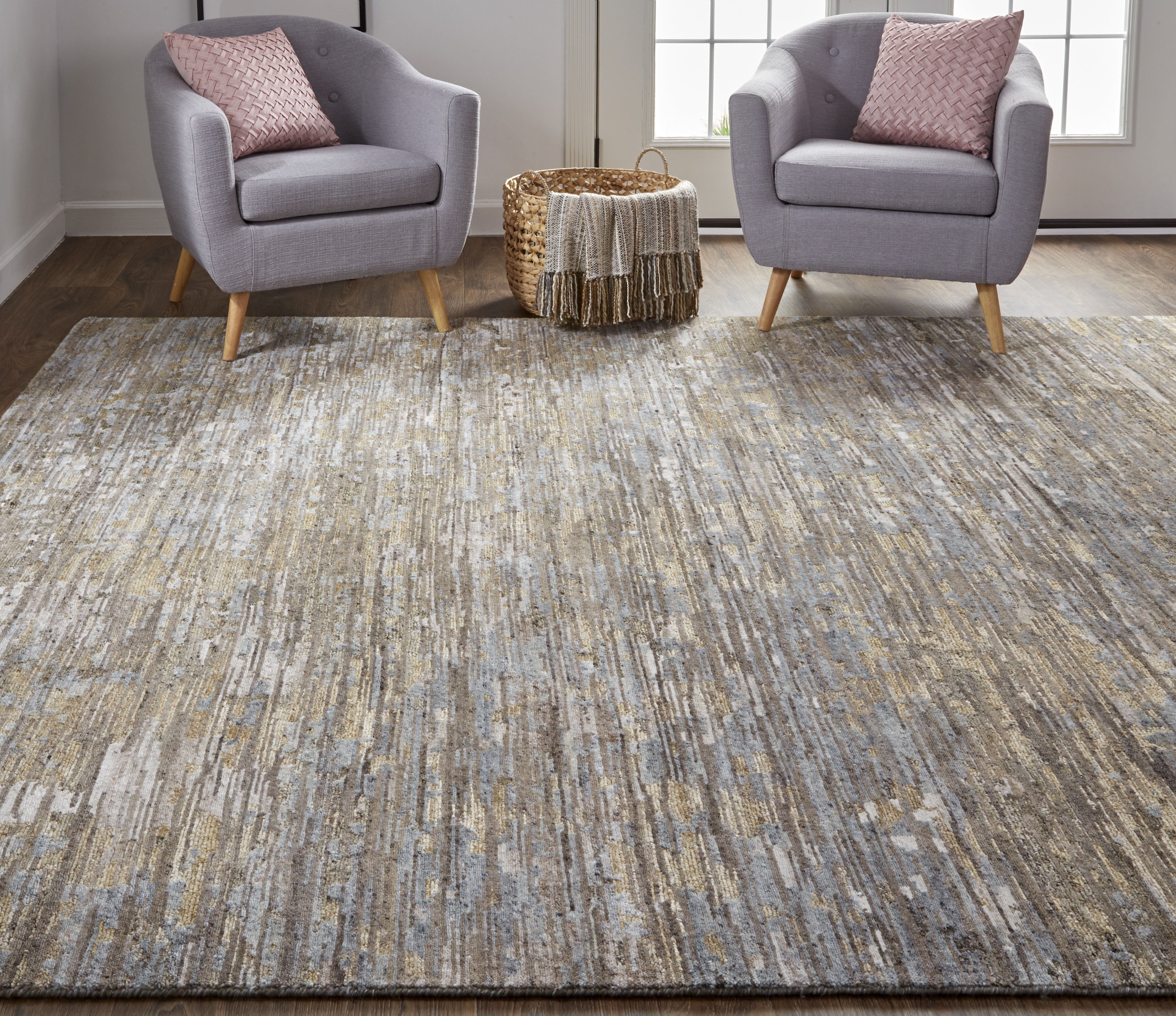 Conroe Modern Abstract - Brown/Gray Area Rug
