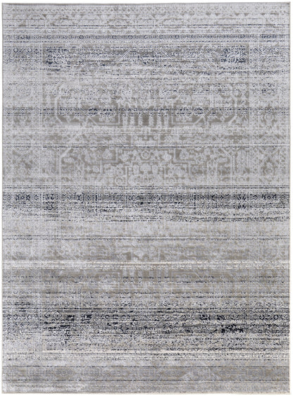 Macklaine Transitional Distressed - Taupe/Black/Ivory