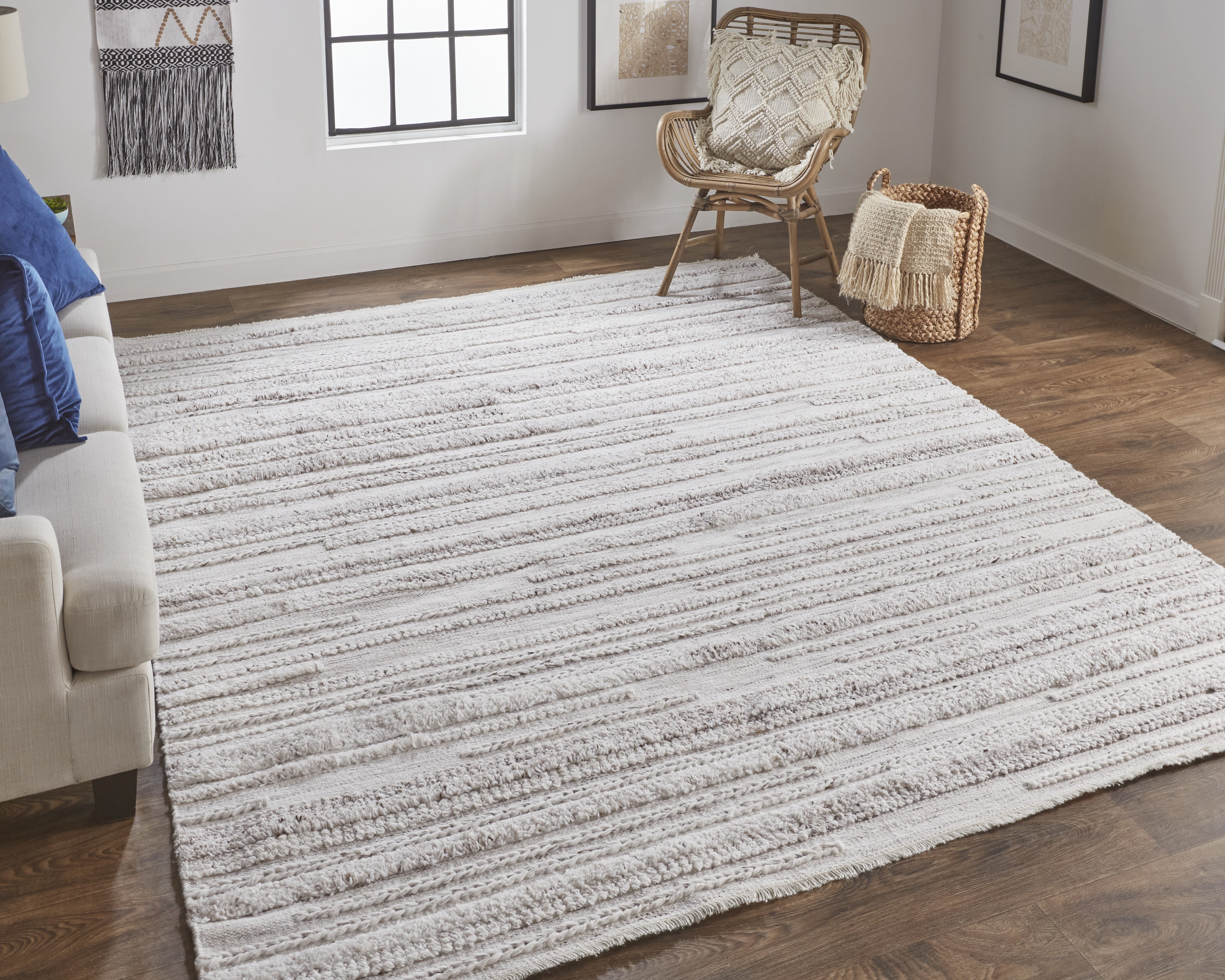 Alden Transitional Stripes - Ivory/Taupe