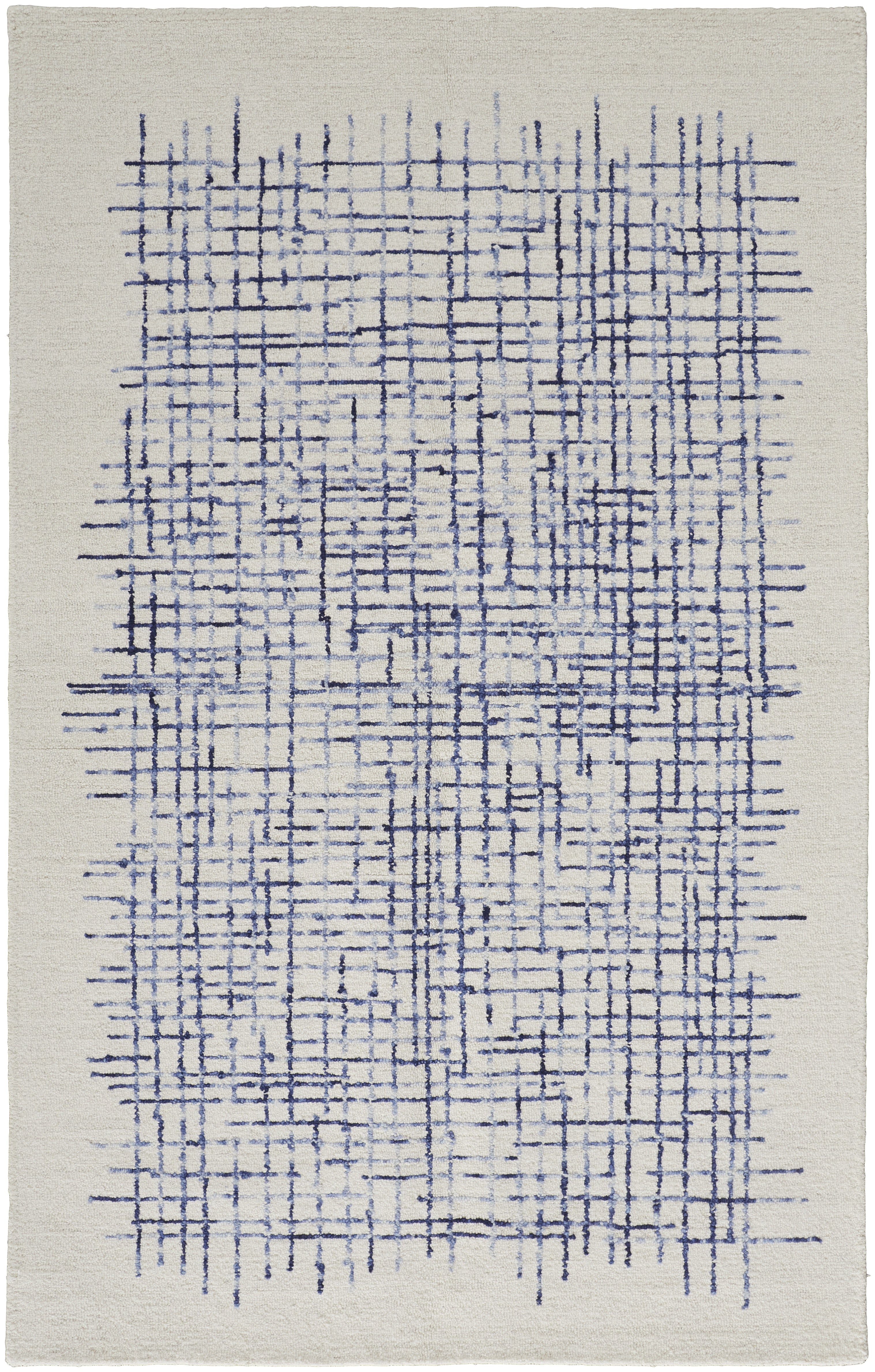 Maddox Transitional Abstract - Ivory/Blue Area Rug