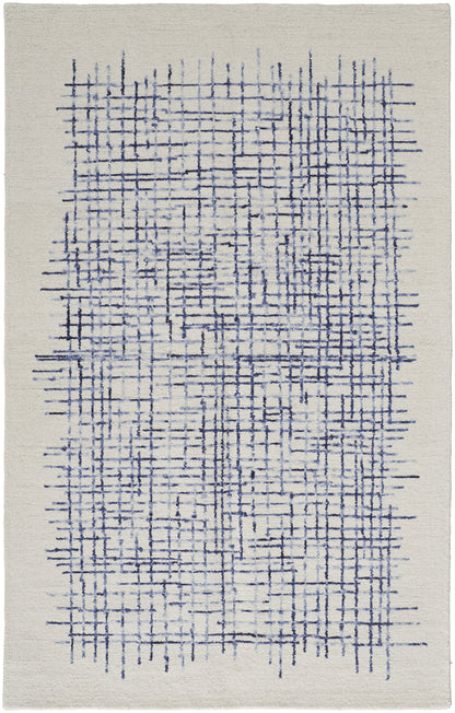 Maddox Transitional Abstract - Ivory/Blue Area Rug