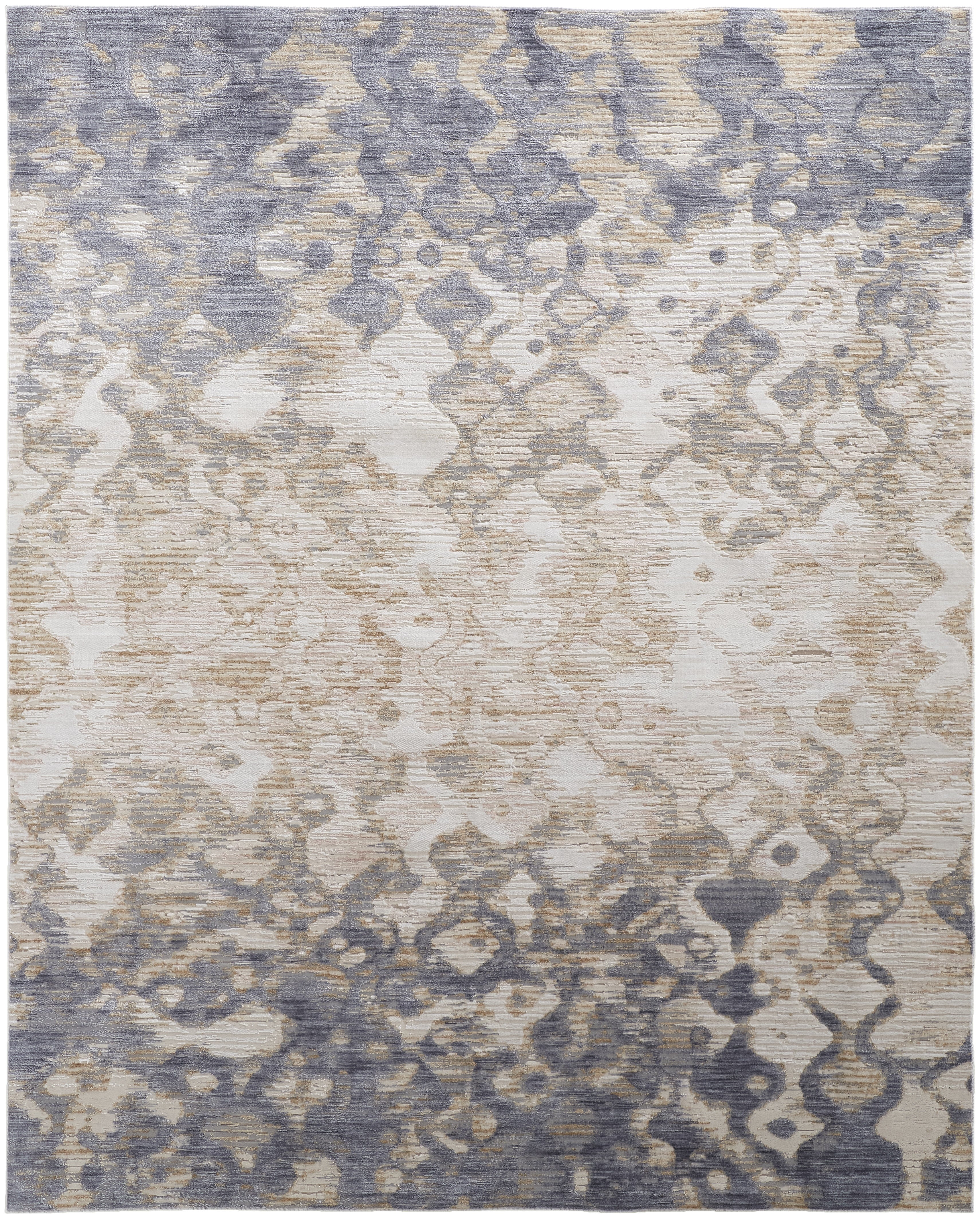 Laina Transitional Gradient & Ombre - Tan/Ivory/Blue Area Rug
