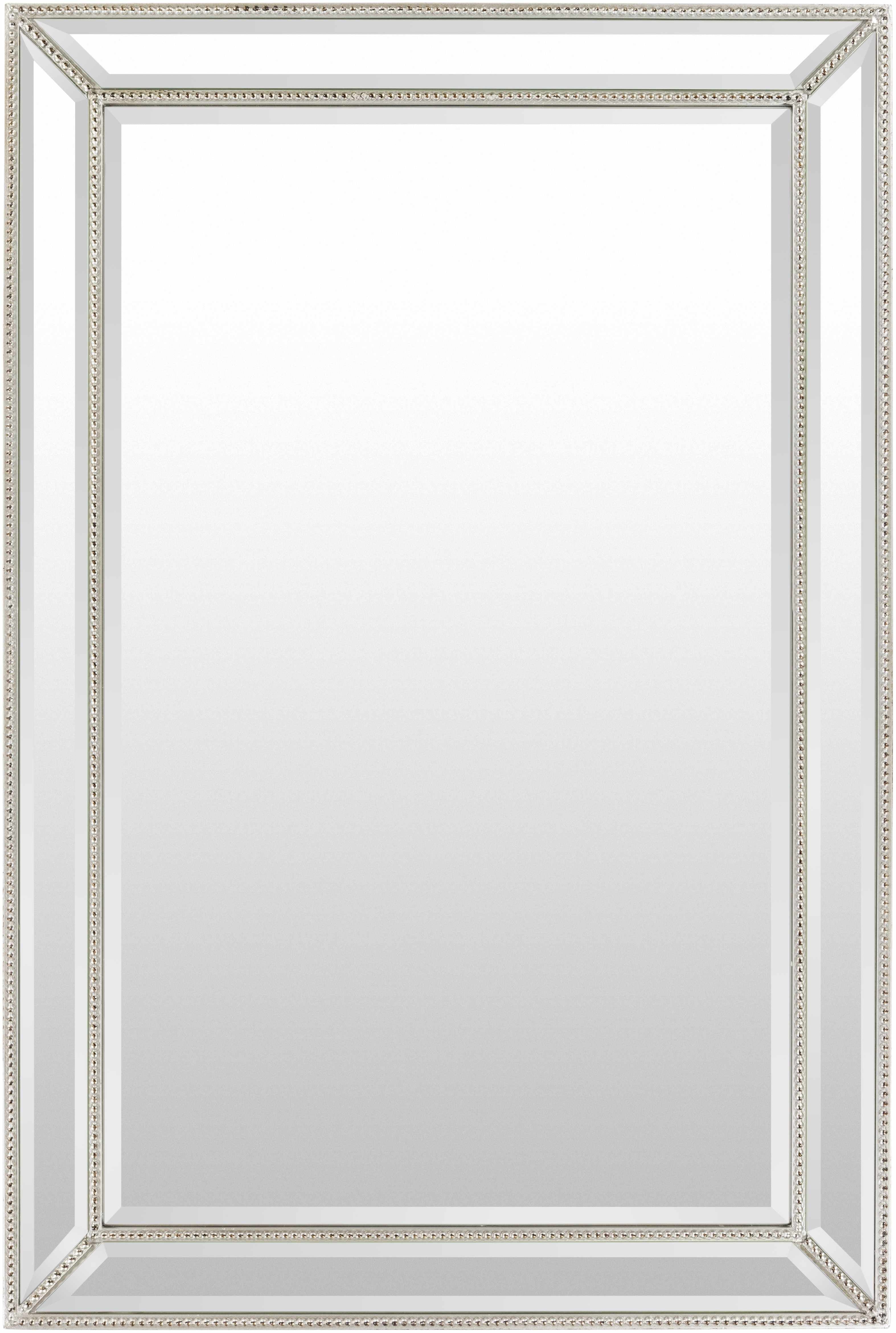 Striking Venetian Beveled Rectangle Silver Mirror
