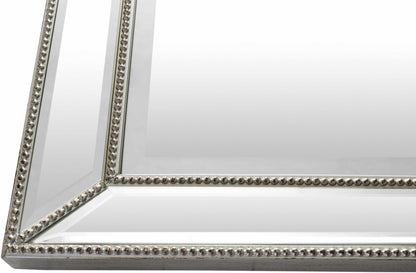 Striking Venetian Beveled Rectangle Silver Mirror