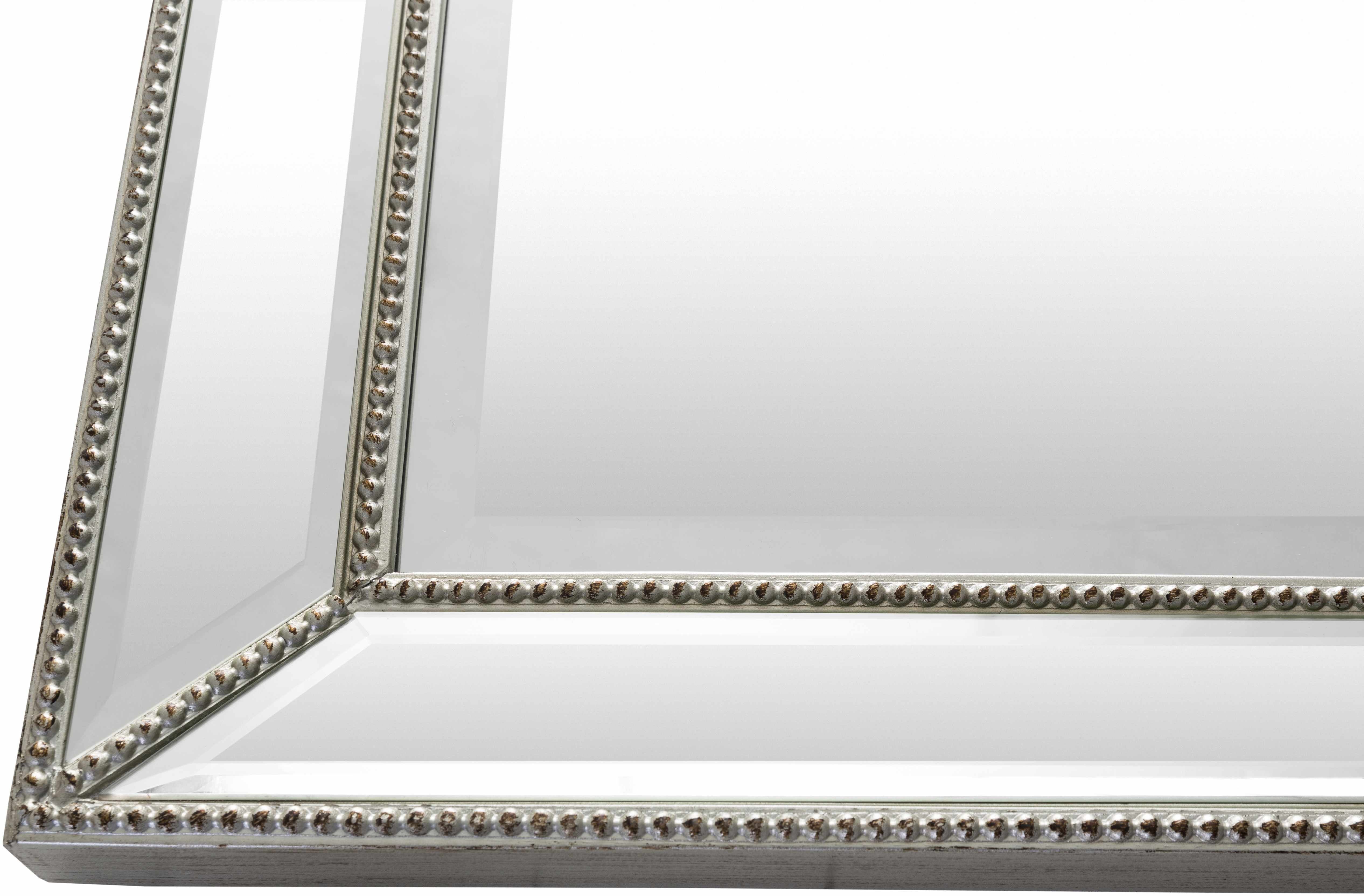 Striking Venetian Beveled Rectangle Silver Mirror