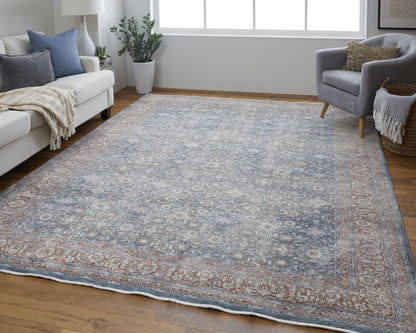 Marquette Transitional Oriental - Blue/Red Area Rug