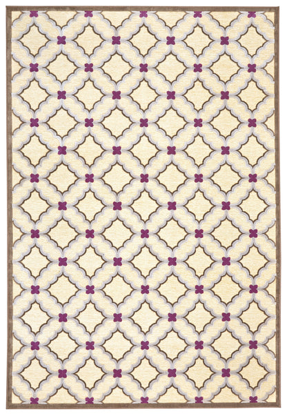 Saphir Rubus Modern Geometric - Tan/Brown/Purple
