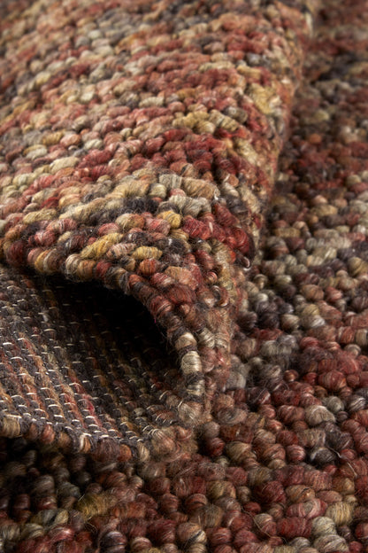 Berkeley Transitional Abstract - Brown/Orange/Red Area Rug