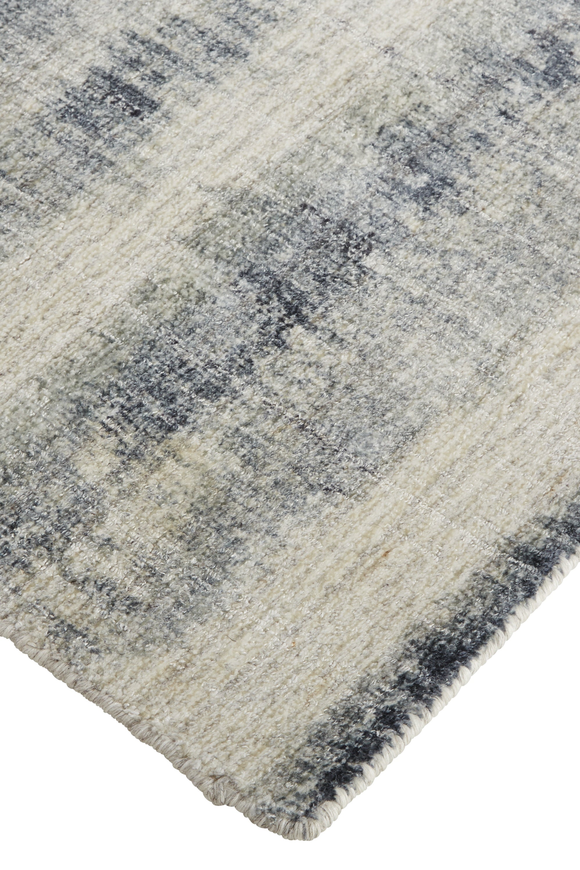 Mackay Transitional Stripes - Ivory/Blue Area Rug