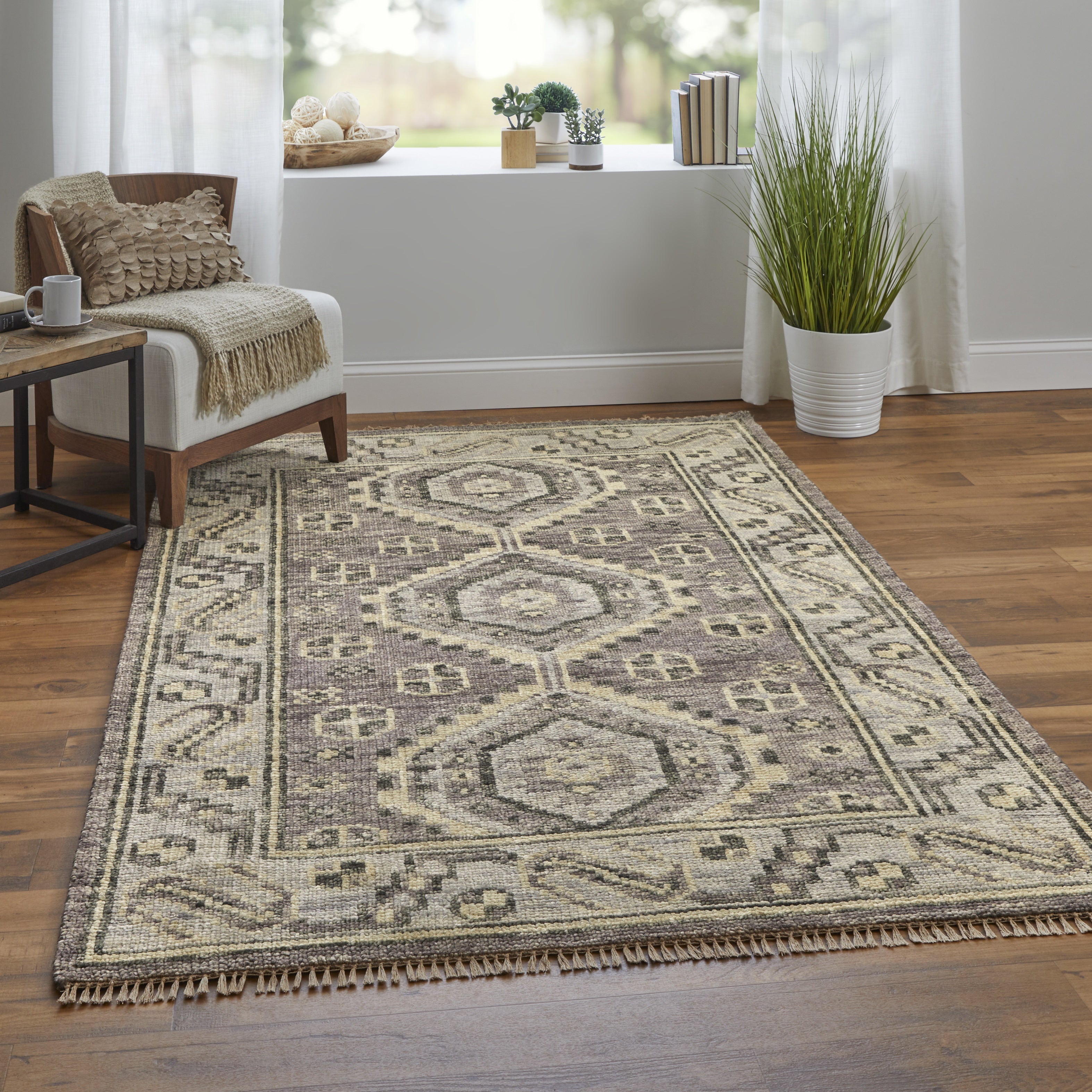 Fillmore Traditional Diamond - Brown/Gray Area Rug