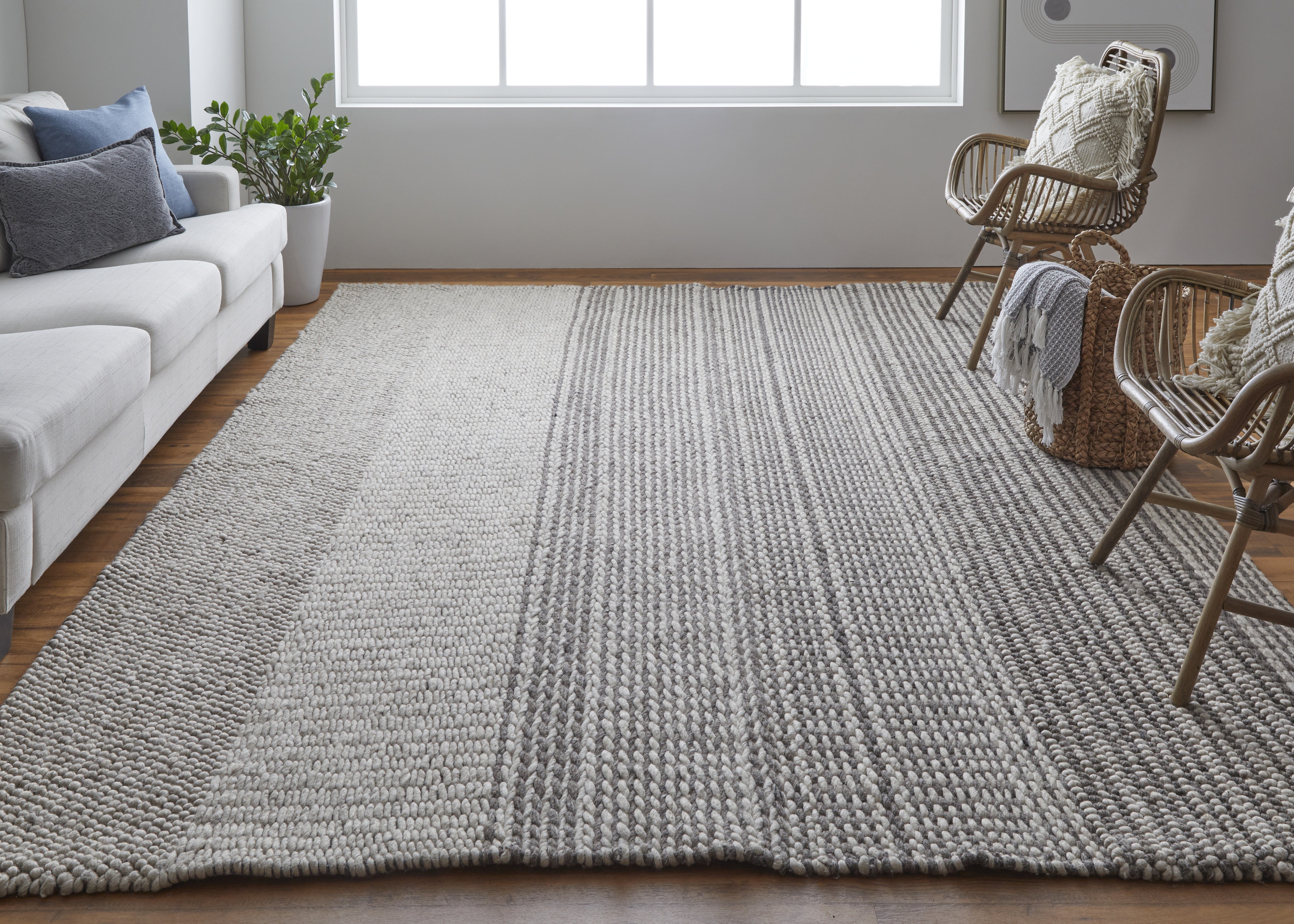 Hamden Modern Stripes - Ivory/Brown