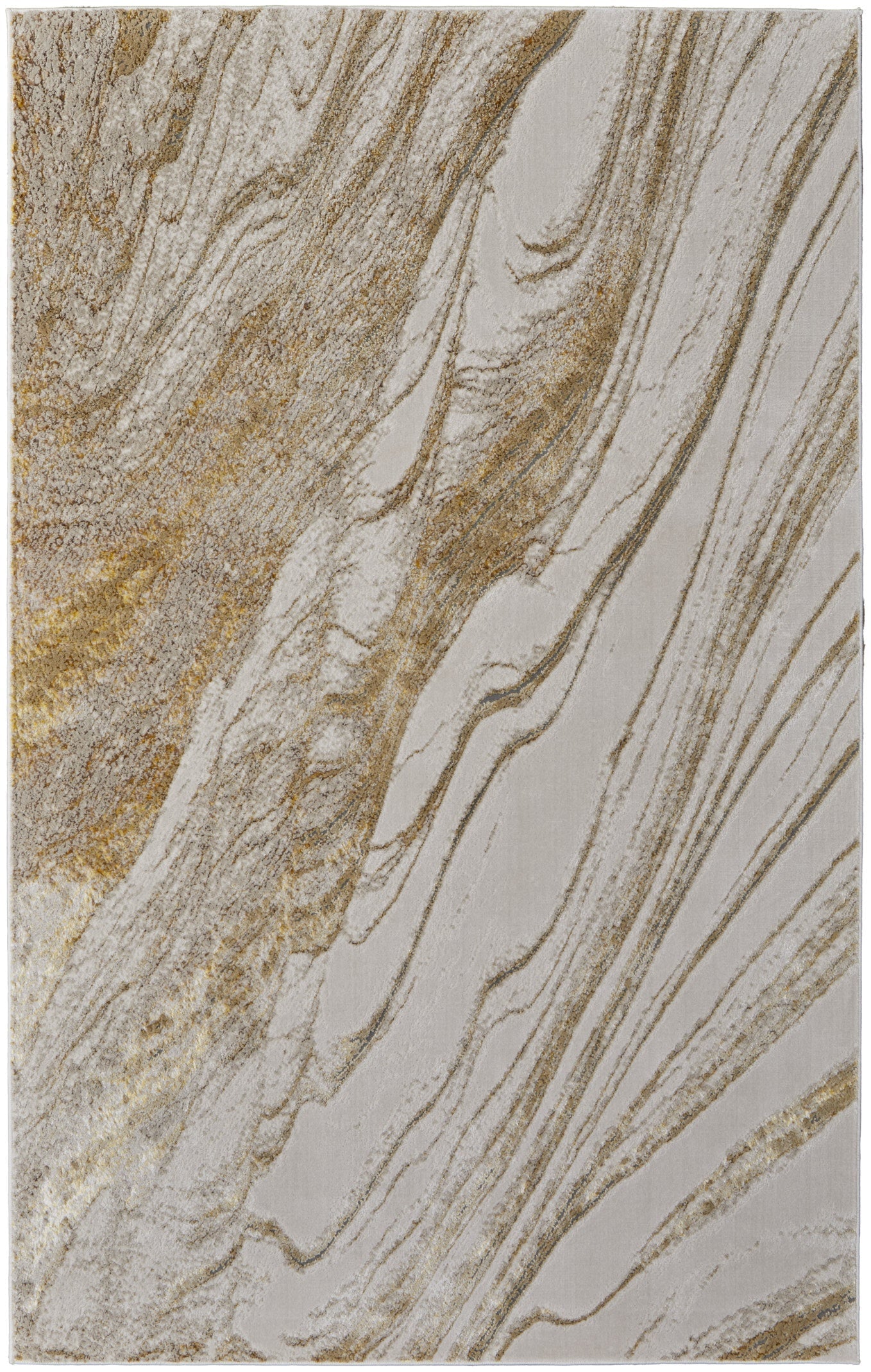 Aura Modern Abstract - Ivory/Taupe/Gold Area Rug