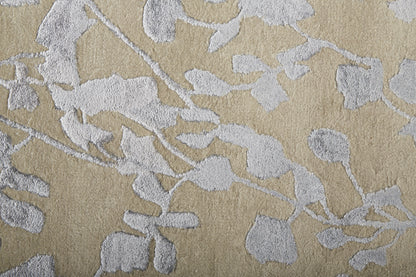 Bella Transitional Floral & Botanical - Tan/Silver/Gray
