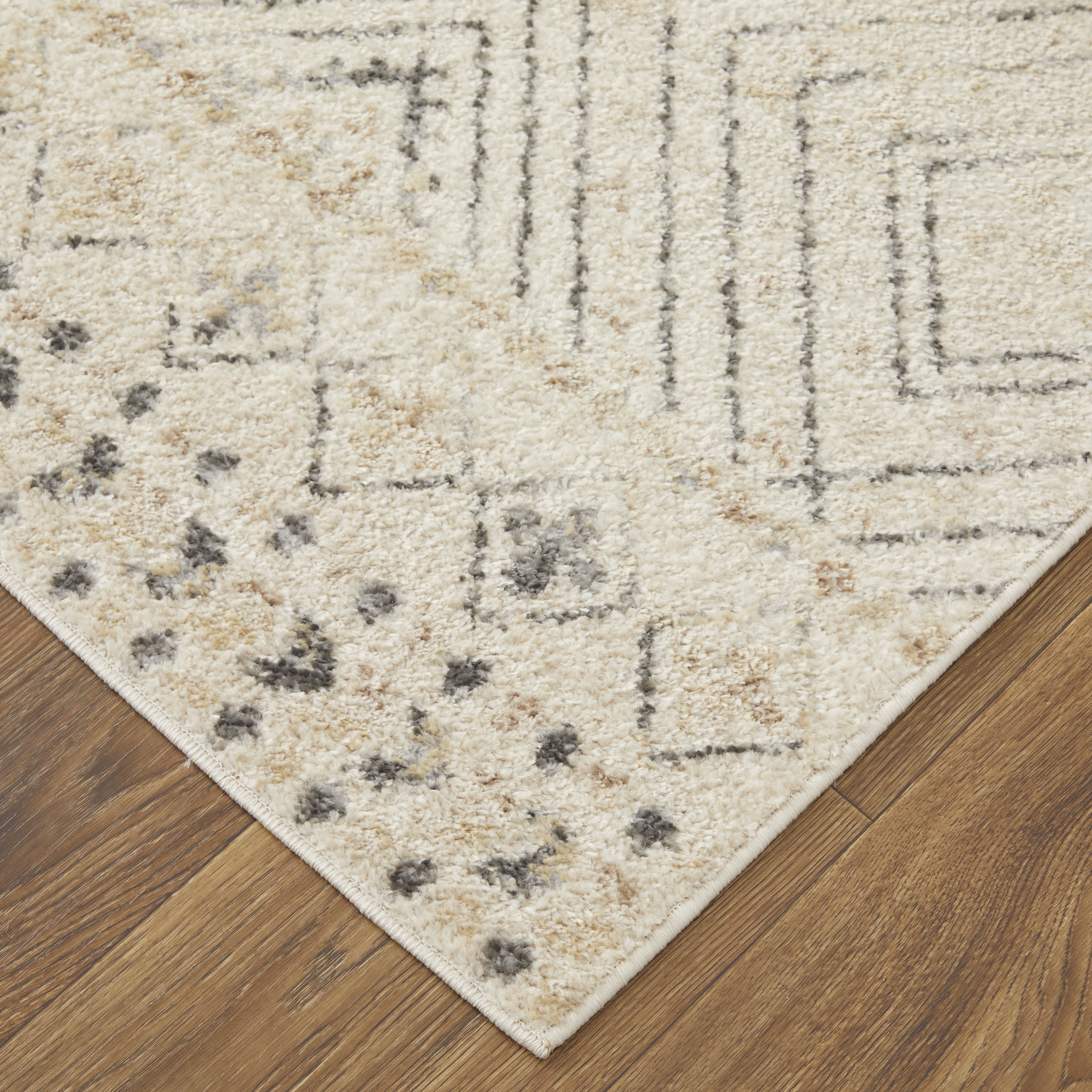 Camellia Transitional Geometric - Ivory/Gray