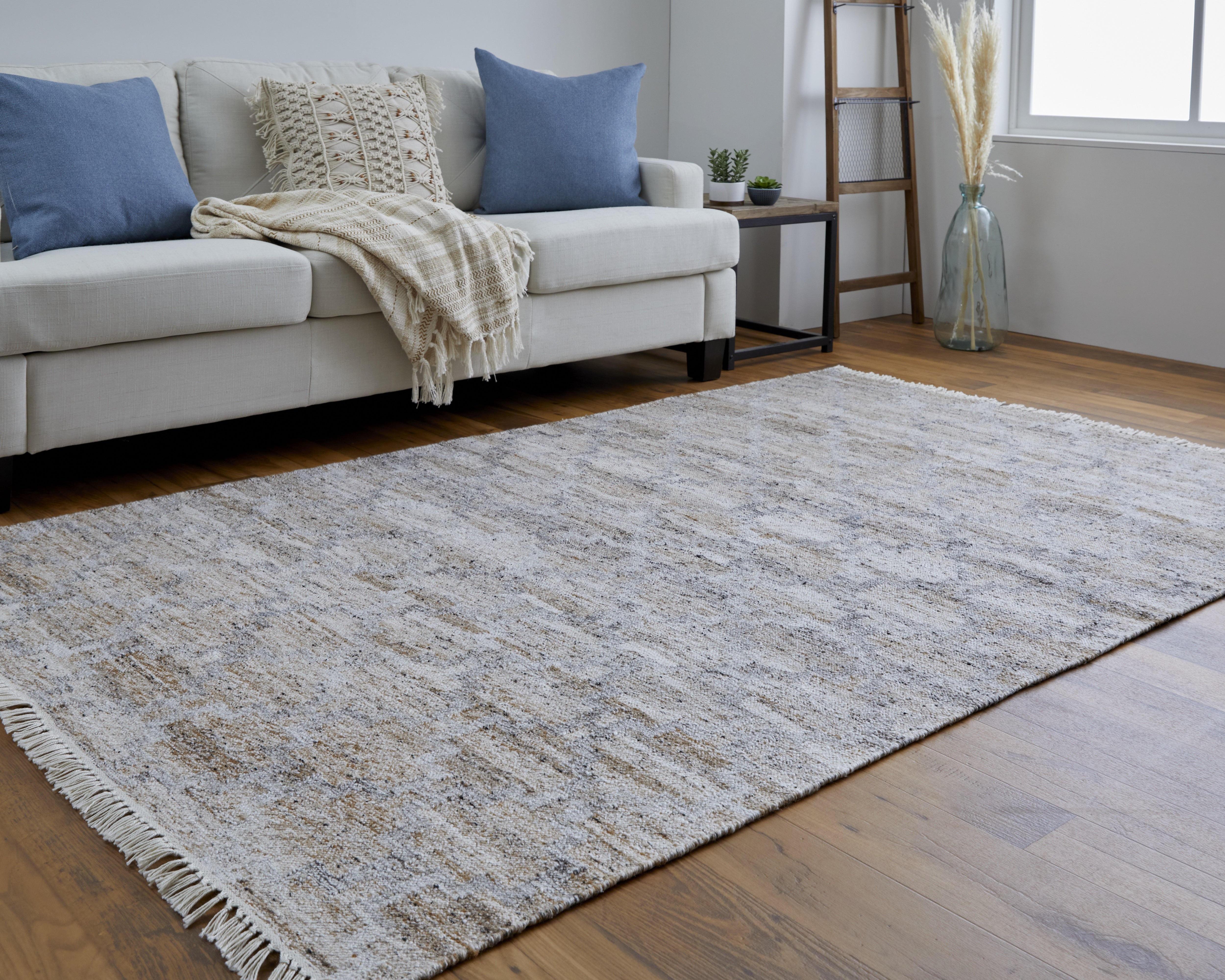Beckett Transitional Trellis & Lattice - Tan/Gray/Ivory Area Rug