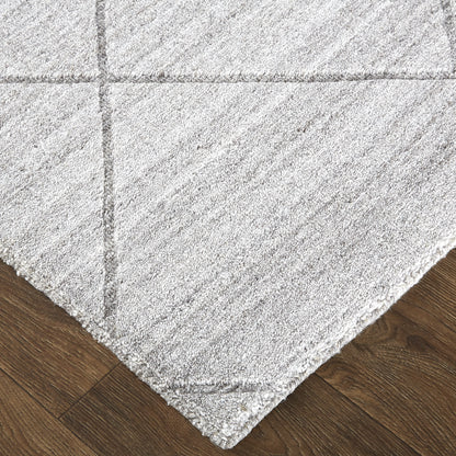 Redford Transitional Solid - Ivory/Silver Area Rug