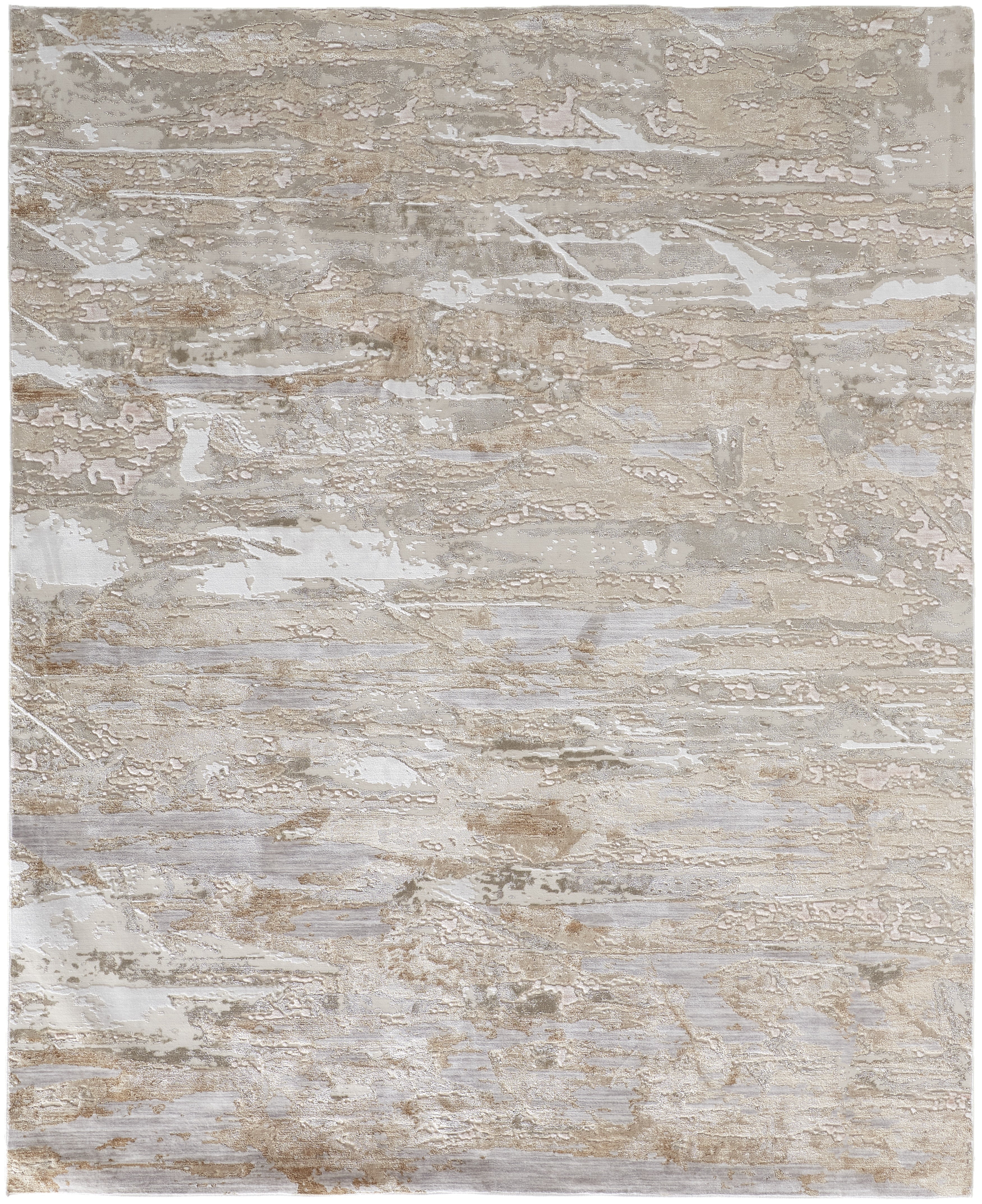 Laina Transitional Abstract - Tan/Ivory/Pink Area Rug