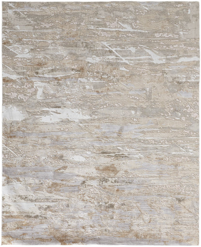 Laina Transitional Abstract - Tan/Ivory/Pink Area Rug