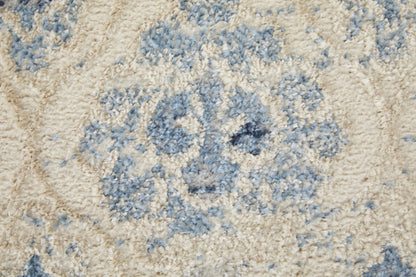 Camellia Transitional Diamond - Blue/Ivory