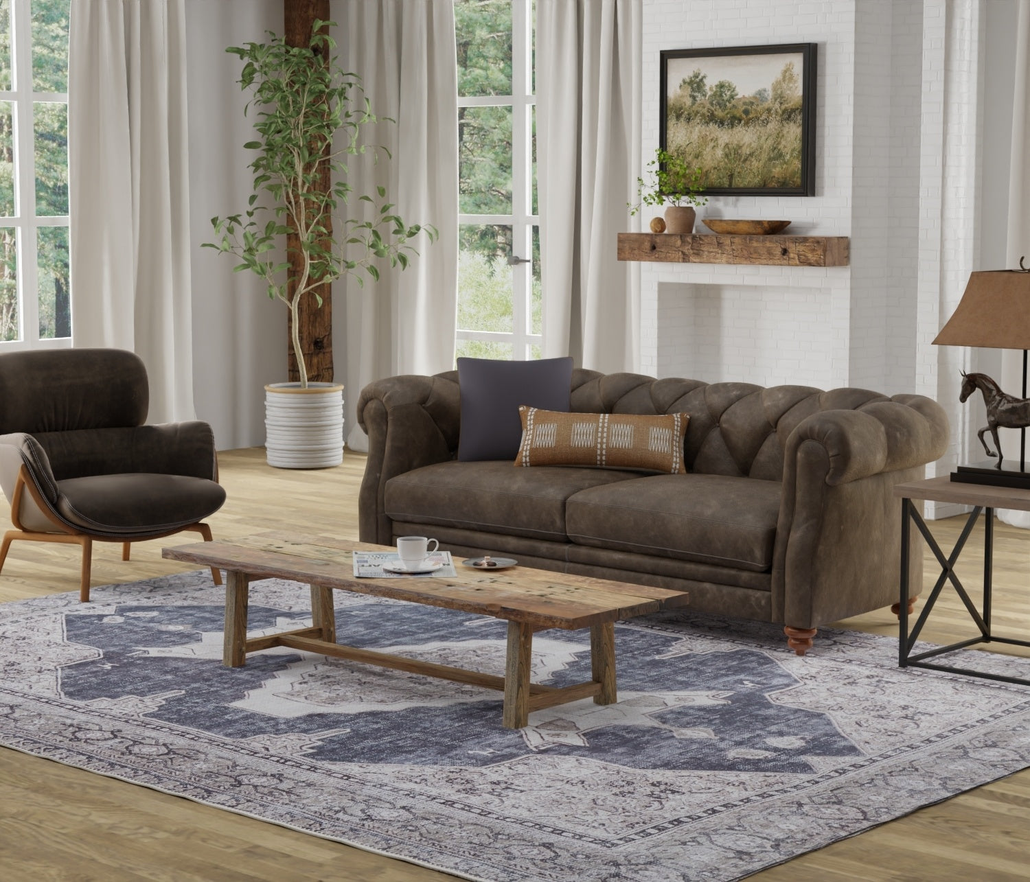 Percy Transitional Medallion - Gray/Ivory/Taupe Area Rug