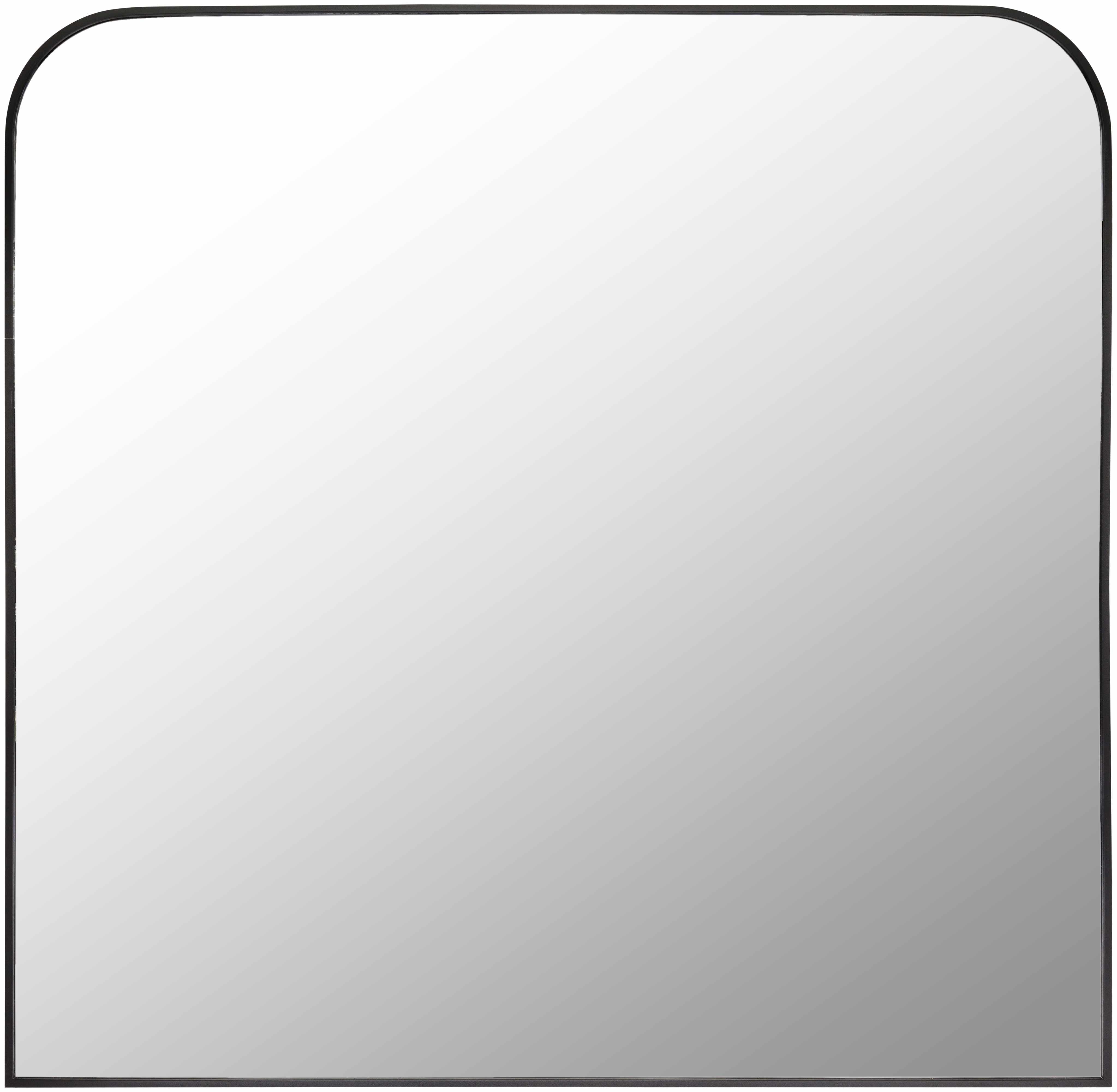 Minimalist Black Rectangle Aluminum Mirror