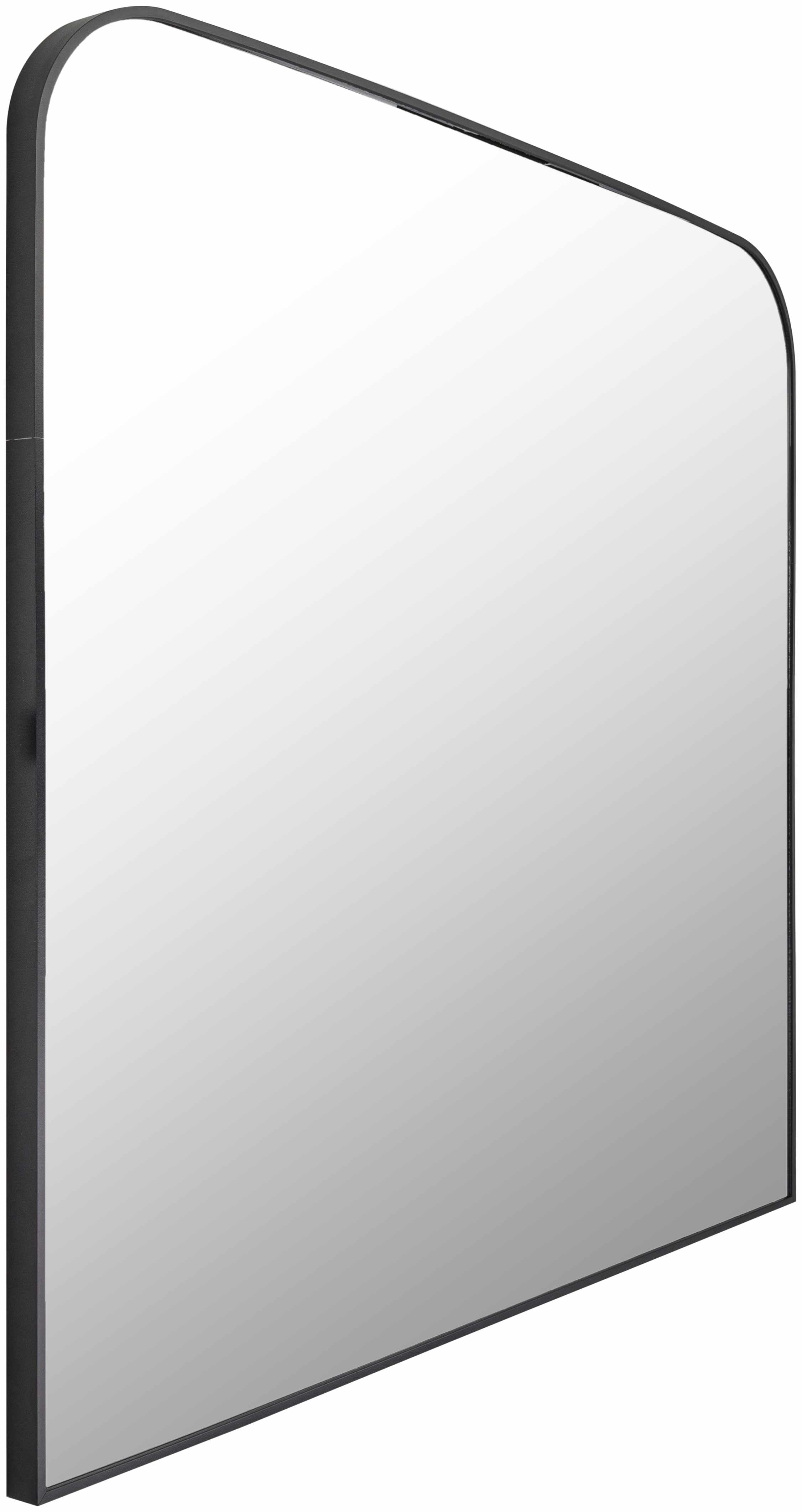 Minimalist Black Rectangle Aluminum Mirror