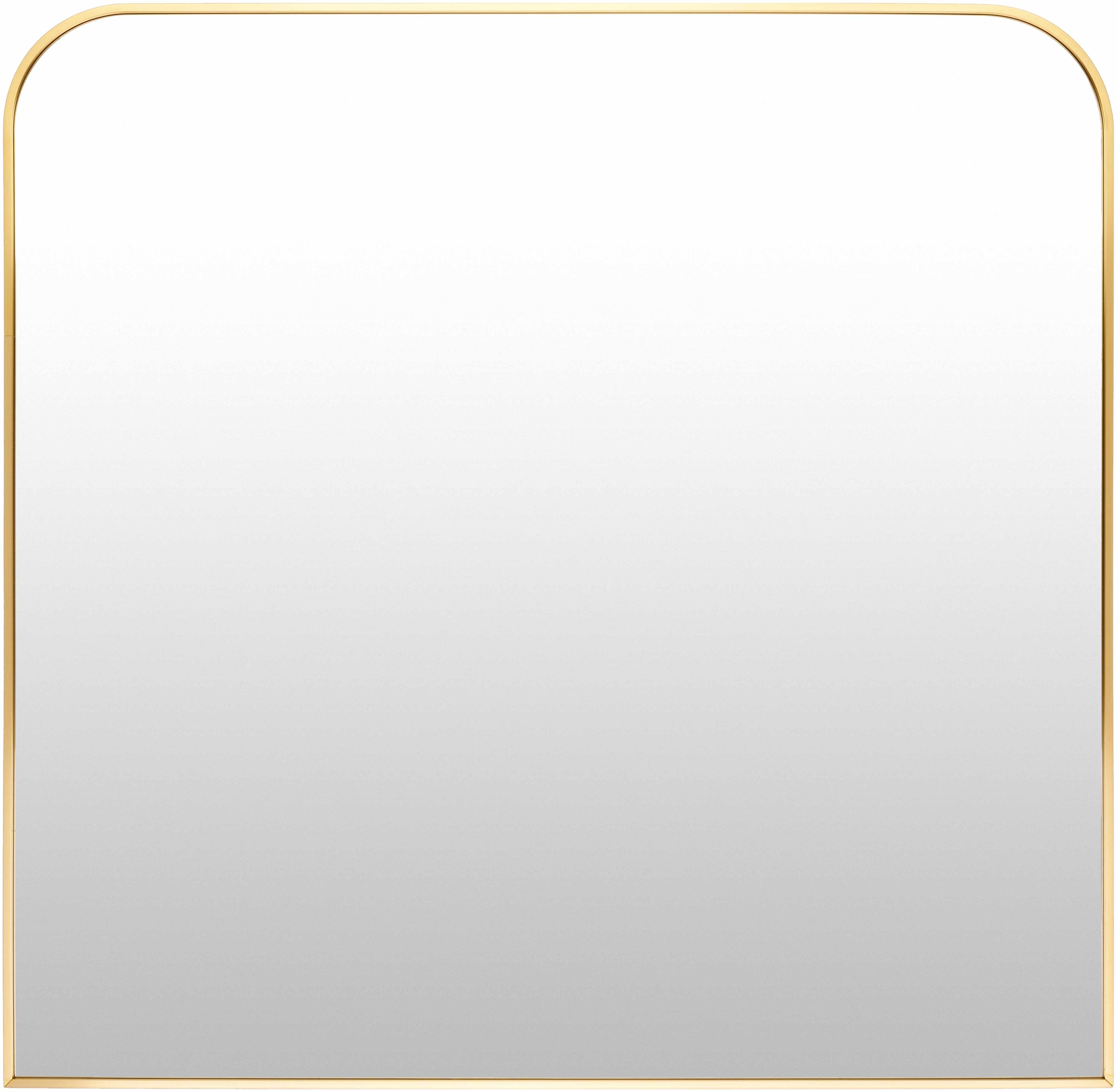 Minimalist Gold Rectangle Aluminum Mirror