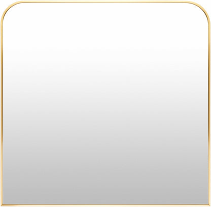 Minimalist Gold Rectangle Aluminum Mirror