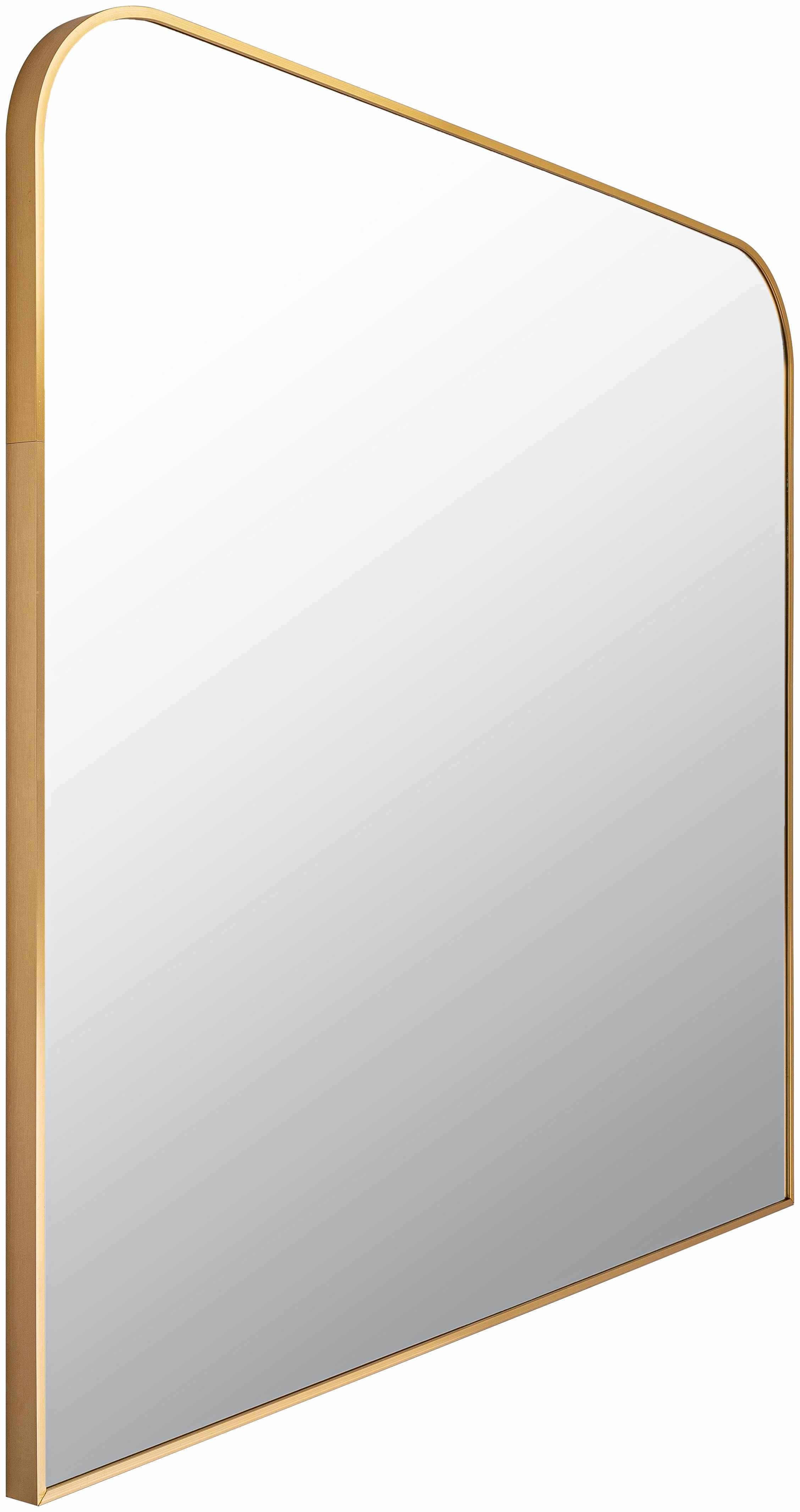 Minimalist Gold Rectangle Aluminum Mirror