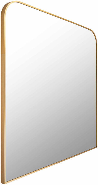 Minimalist Gold Rectangle Aluminum Mirror