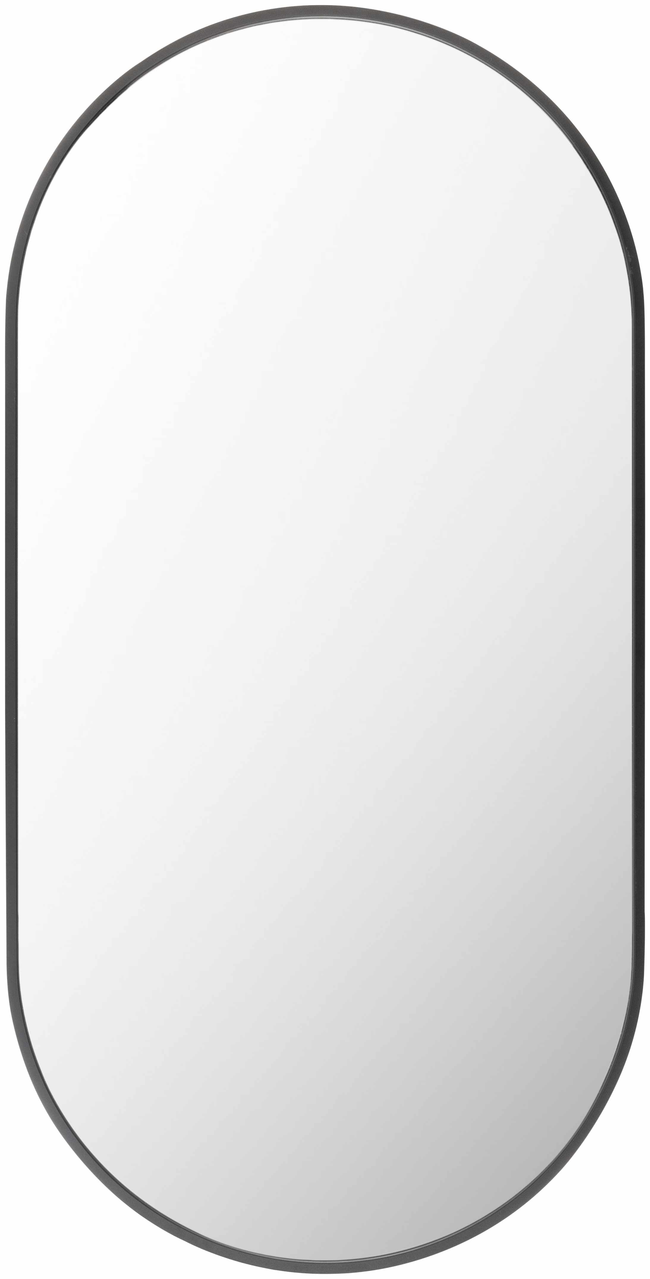 Premium Black Aluminum Oval Mirror