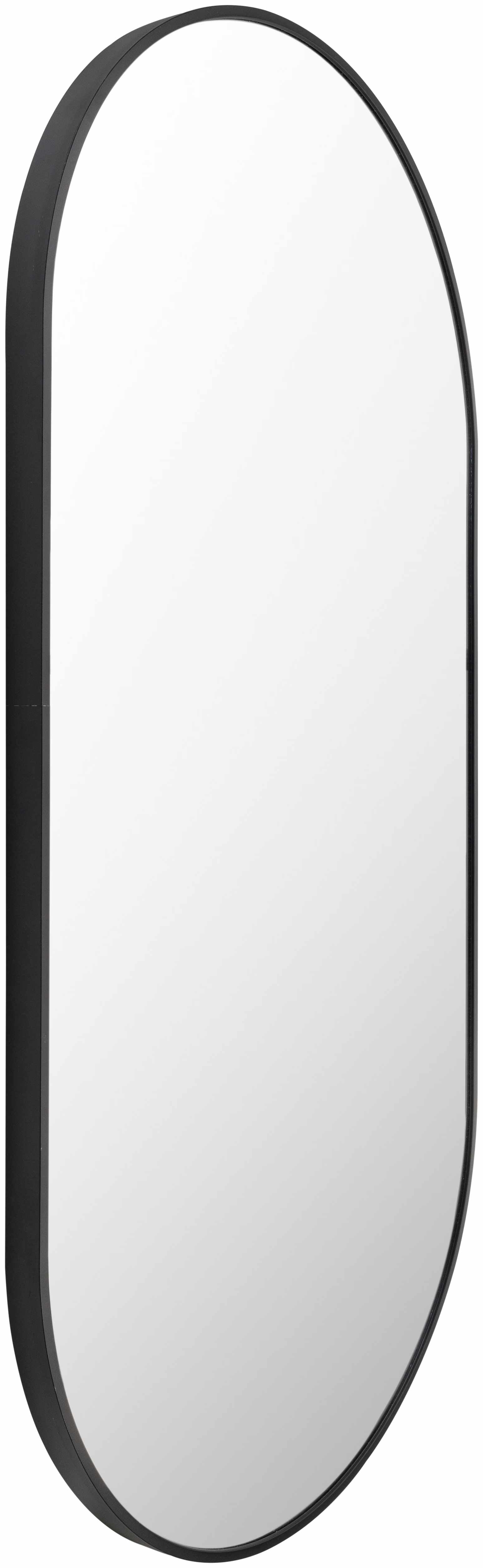 Premium Black Aluminum Oval Mirror