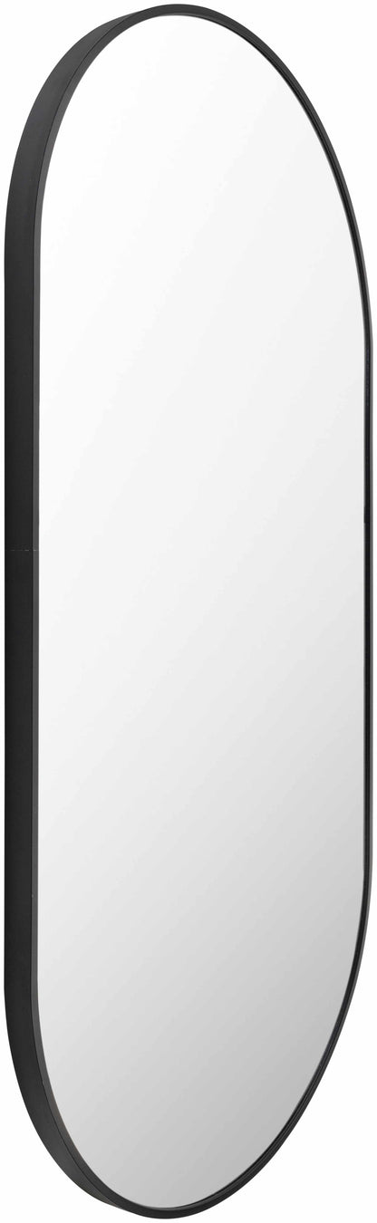 Premium Black Aluminum Oval Mirror