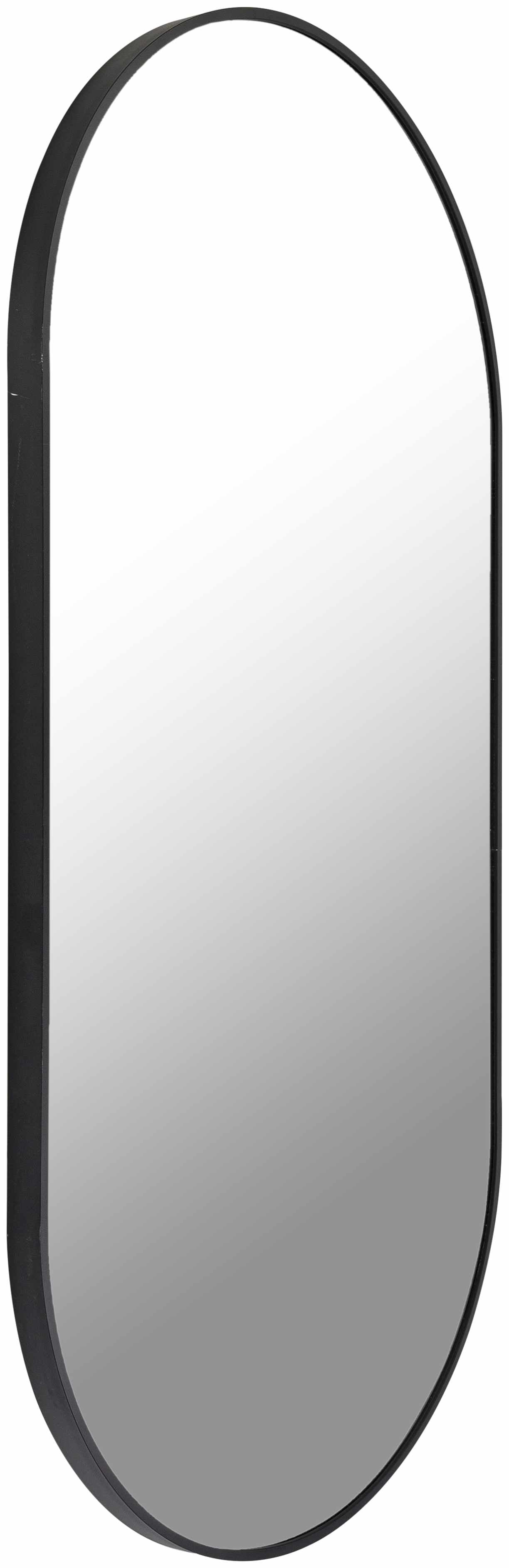 Premium Black Aluminum Oval Mirror