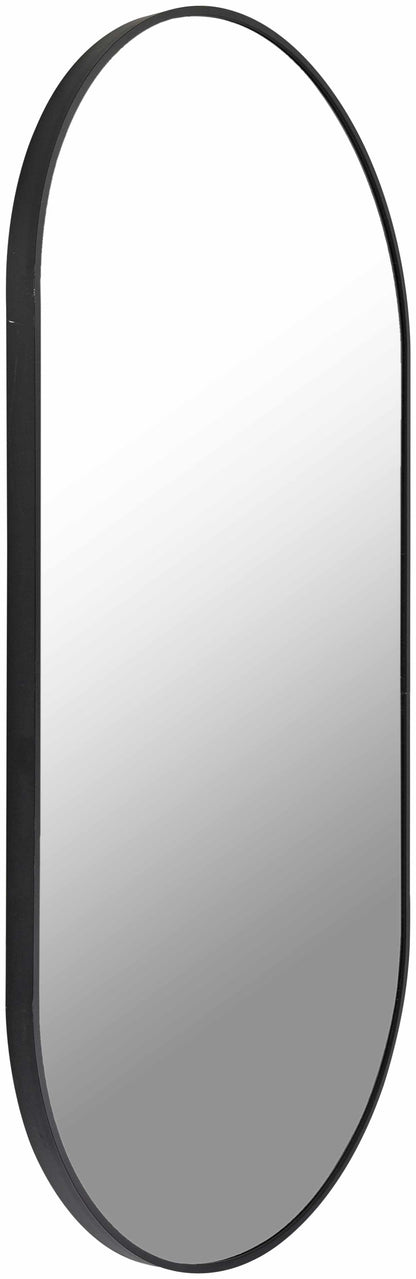 Premium Black Aluminum Oval Mirror