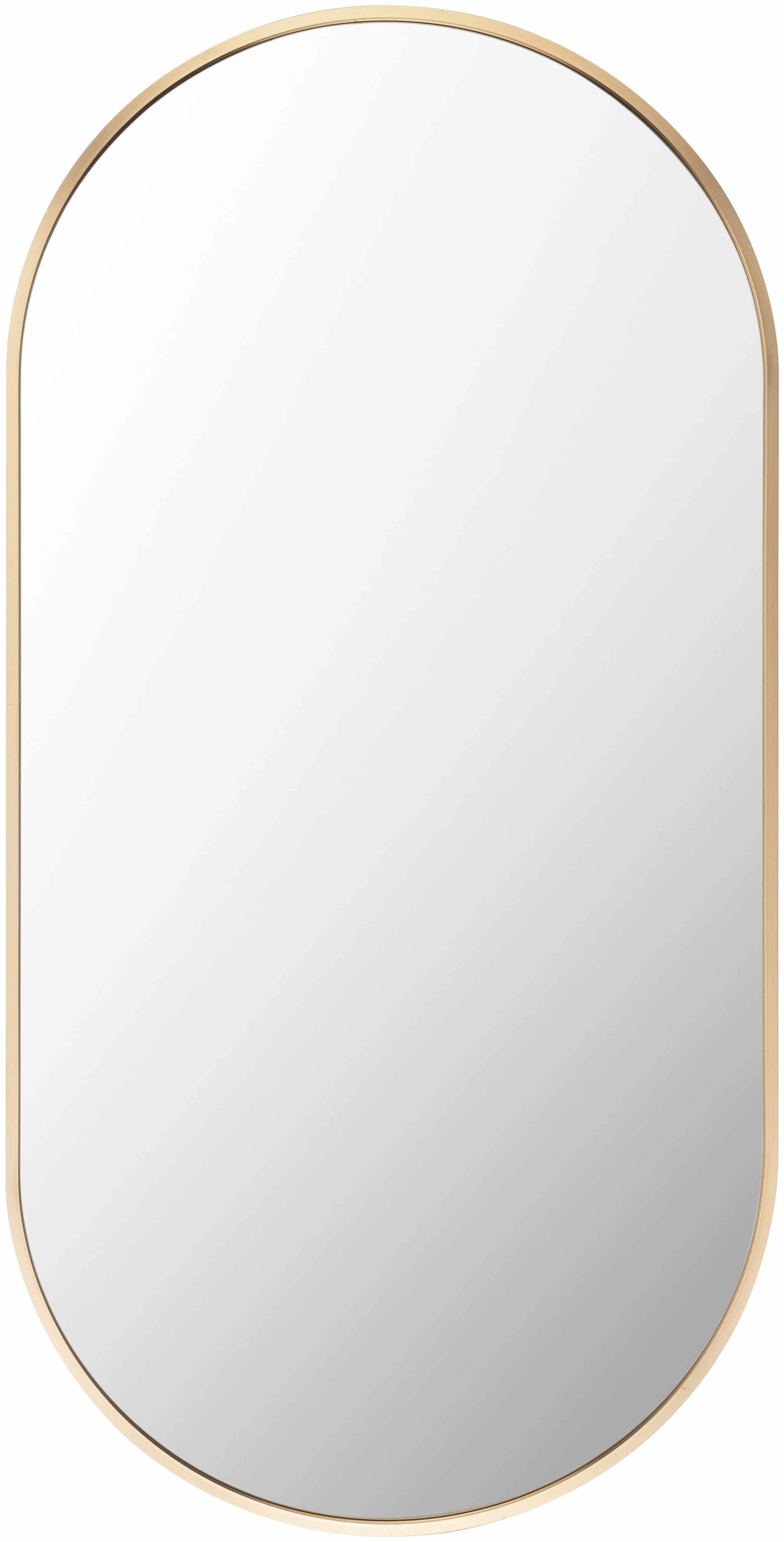 Premium Gold Aluminum Oval Mirror