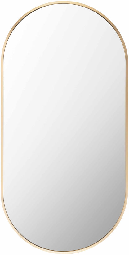 Premium Gold Aluminum Oval Mirror