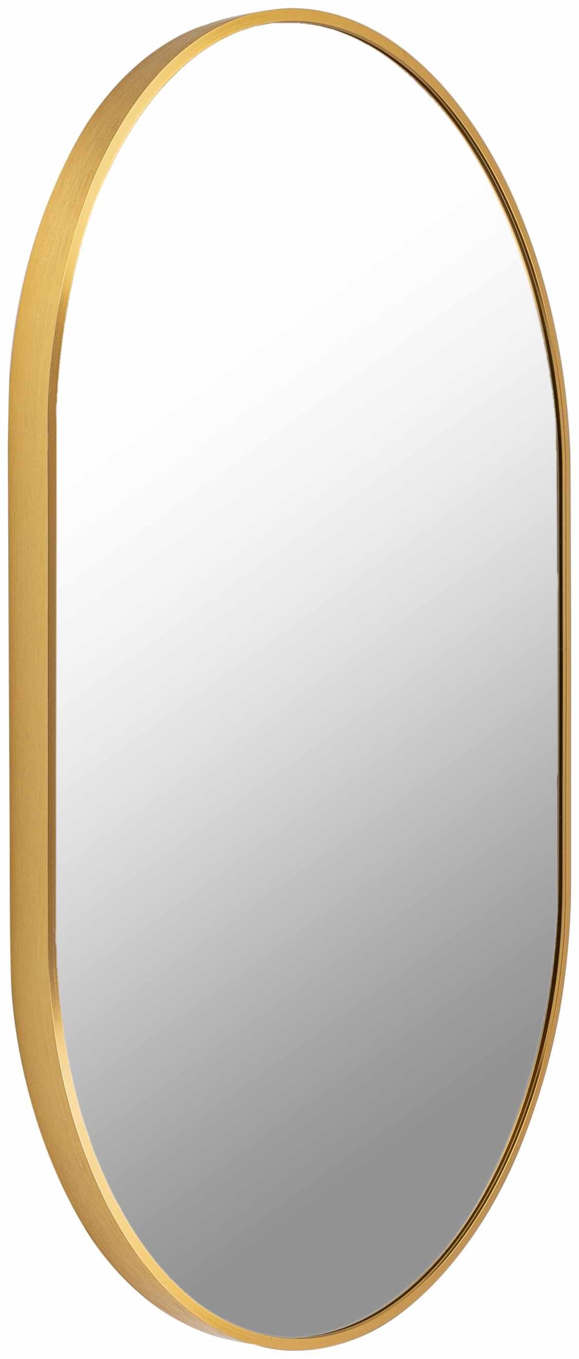 Premium Gold Aluminum Oval Mirror
