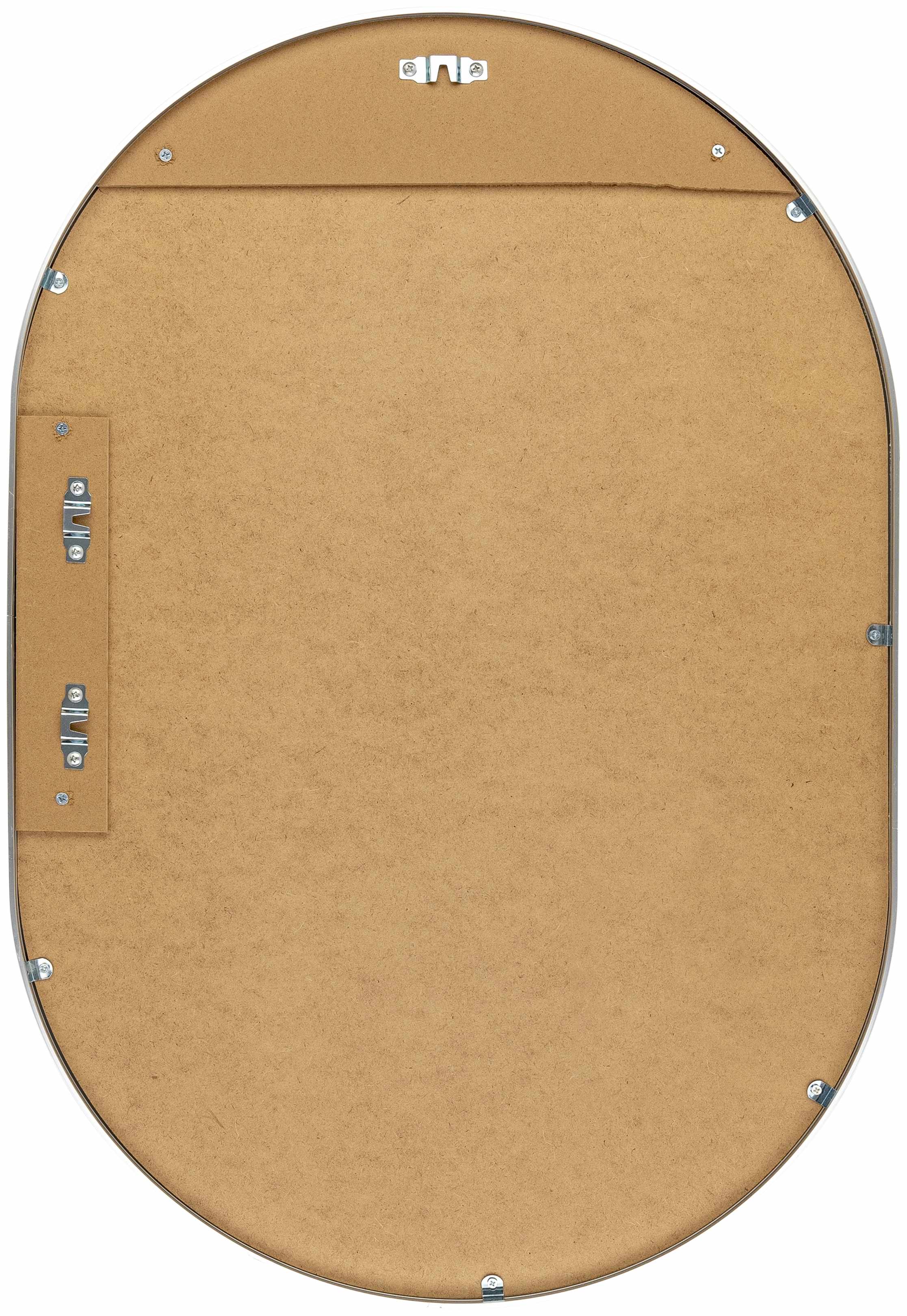Premium Silver Gray Aluminum Oval Mirror