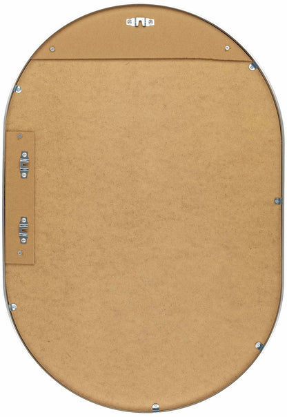 Premium Silver Gray Aluminum Oval Mirror