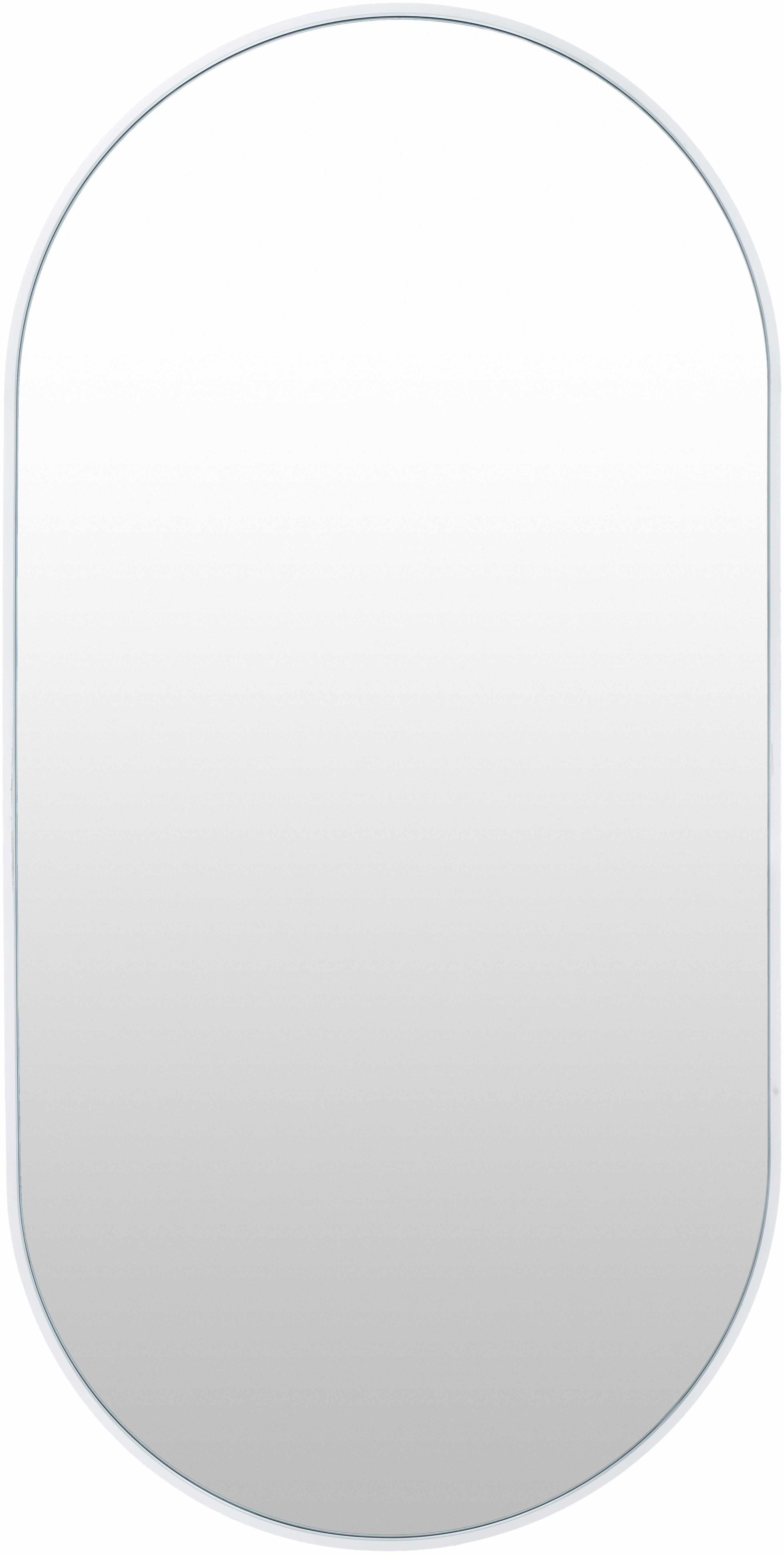 Premium White Aluminum Oval Mirror