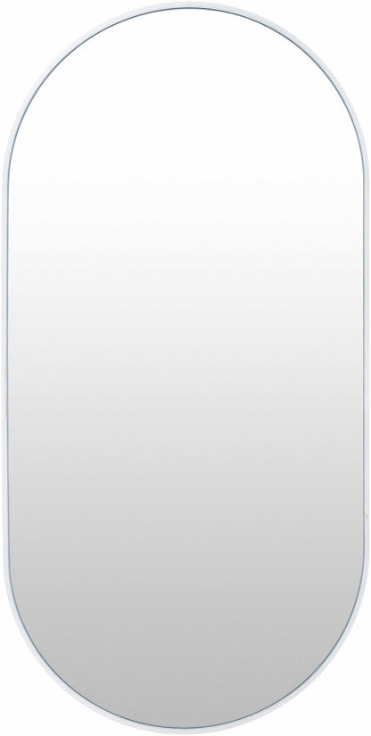 Premium White Aluminum Oval Mirror
